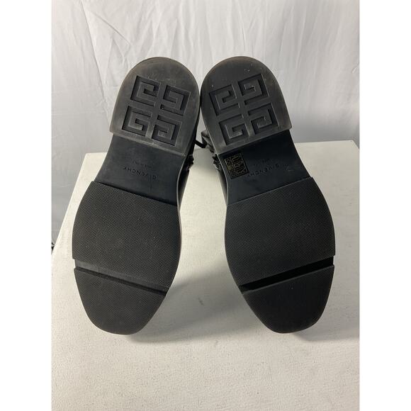 Givenchy Leather Black Squared Tall Boots Size 10 - Picture 6 of 7